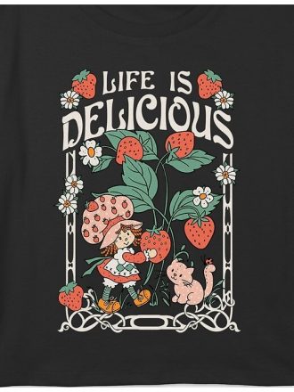 Tricou pentru copii Strawberry Shortcake Life Is Delicious Graphic Boxy Crop