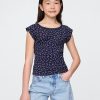Tricou Pointelle cu dantelă pentru copii
