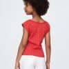 Tricou Pointelle cu dantelă pentru copii