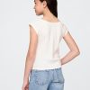 Tricou Pointelle cu dantelă pentru copii