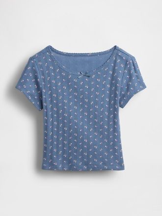Tricou Pointelle Rib pentru bebeluși și copii mici