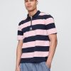 Tricou polo cu dungi Gap × Malbon Logo Tricou polo cu dungi Gap × Malbon Logo