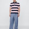 Tricou polo cu dungi Gap × Malbon Logo Tricou polo cu dungi Gap × Malbon Logo