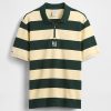 Tricou polo cu dungi Gap × Malbon Logo Tricou polo cu dungi Gap × Malbon Logo