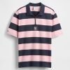 Tricou polo cu dungi Gap × Malbon Logo Tricou polo cu dungi Gap × Malbon Logo