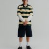 Tricou polo cu dungi Gap × Malbon Logo Tricou polo cu dungi Gap × Malbon Logo