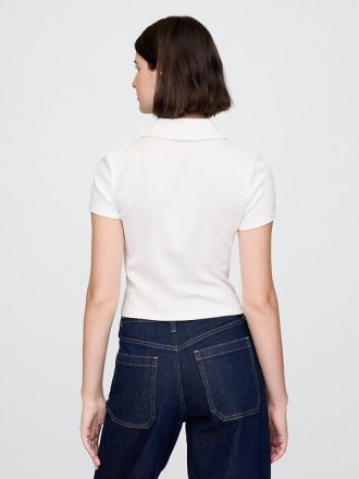 Tricou polo modern cu coaste
