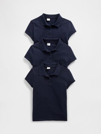 Tricou polo pentru uniforme pentru copii (pachet de 3)