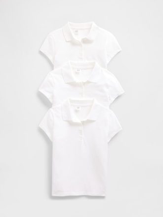 Tricou polo pentru uniforme pentru copii (pachet de 3)