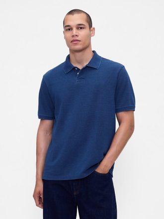 Tricou polo relaxat din piqué
