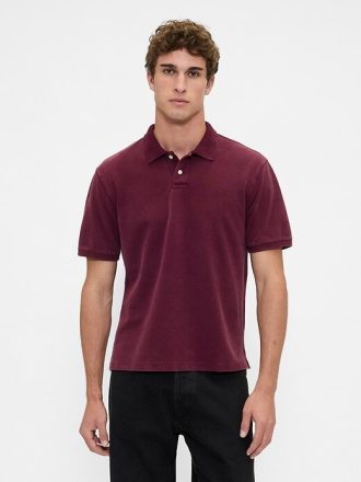 Tricou polo relaxat din piqué
