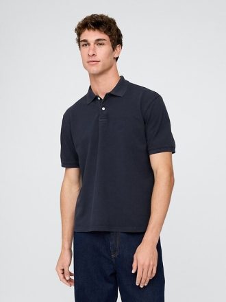 Tricou polo relaxat din piqué