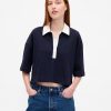 Tricou polo VintageSoft Heavyweight Crop din bumbac organic Tricou polo VintageSoft Heavyweight Crop din bumbac organic