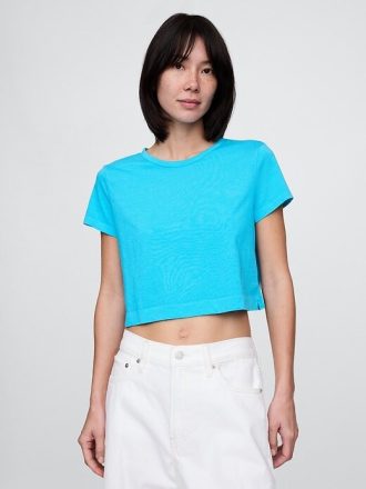 Tricou VintageSoft Crop din bumbac organic