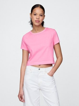 Tricou VintageSoft Crop din bumbac organic