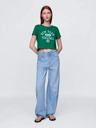 Tricou VintageSoft Crop din bumbac organic