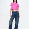 Tricou VintageSoft Crop din bumbac organic Tricou VintageSoft Crop din bumbac organic