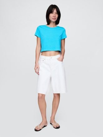 Tricou VintageSoft Crop din bumbac organic