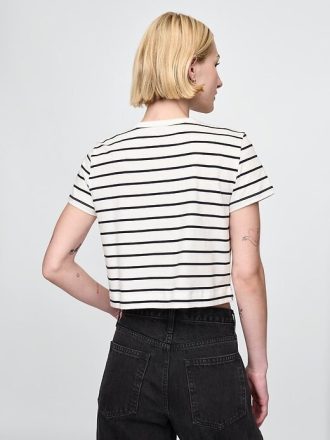 Tricou VintageSoft Crop din bumbac organic