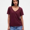 Tricou VintageSoft cu decolteu în V din bumbac organic Tricou VintageSoft cu decolteu în V din bumbac organic