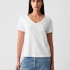Tricou VintageSoft cu decolteu în V din bumbac organic Tricou VintageSoft cu decolteu în V din bumbac organic