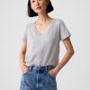 Tricou VintageSoft cu decolteu în V din bumbac organic Tricou VintageSoft cu decolteu în V din bumbac organic