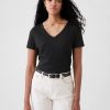 Tricou VintageSoft cu decolteu în V din bumbac organic Tricou VintageSoft cu decolteu în V din bumbac organic