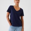 Tricou VintageSoft cu decolteu în V din bumbac organic Tricou VintageSoft cu decolteu în V din bumbac organic