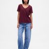 Tricou VintageSoft cu decolteu în V din bumbac organic Tricou VintageSoft cu decolteu în V din bumbac organic