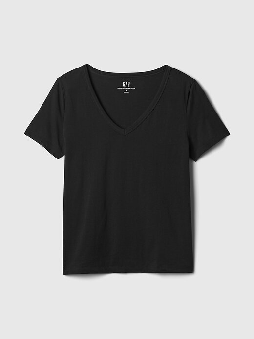 Tricou VintageSoft cu decolteu în V din bumbac organic Tricou VintageSoft cu decolteu în V din bumbac organic