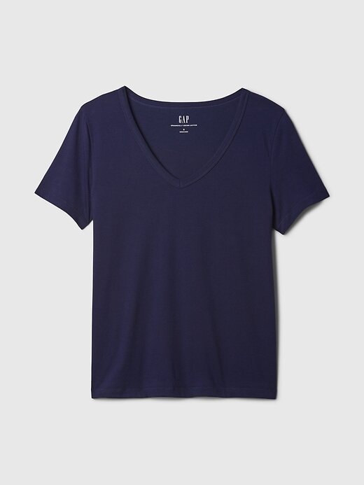 Tricou VintageSoft cu decolteu în V din bumbac organic Tricou VintageSoft cu decolteu în V din bumbac organic
