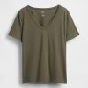 Tricou VintageSoft cu decolteu în V din bumbac organic Tricou VintageSoft cu decolteu în V din bumbac organic
