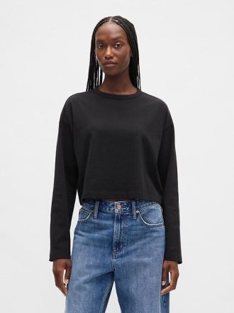 Tricou VintageSoft Heavyweight Crop din bumbac organic
