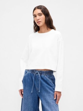 Tricou VintageSoft Heavyweight Crop din bumbac organic
