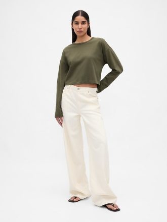 Tricou VintageSoft Heavyweight Crop din bumbac organic