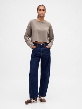 Tricou VintageSoft Heavyweight Crop din bumbac organic