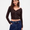 Ușor CashSoft Crop Button-Sup față