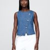 Vestă asimetrică denim Vestă asimetrică denim