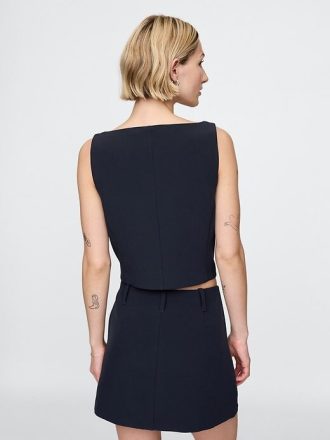 Vestă Crop BiStretch Boatneck