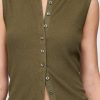 Vestă modernă cardigan cu coaste Vestă modernă cardigan cu coaste